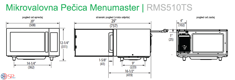 Mikrovalovna-Pecica-Menumaster-RMS510TS-dimenzija